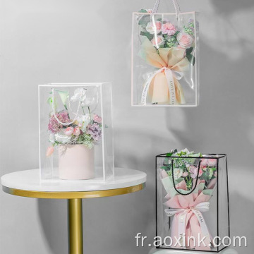 Sacs de bouquet de fleurs Bloom pliable transparent pour les fleurs